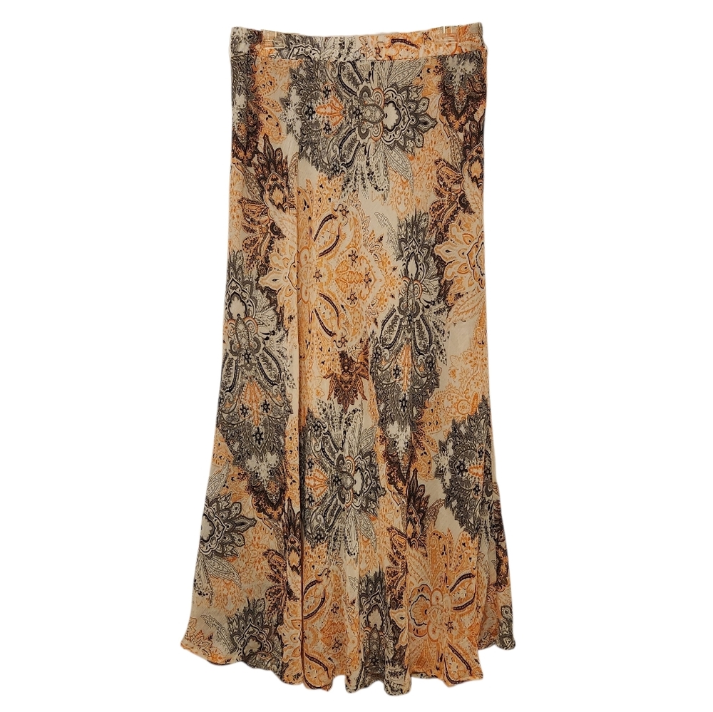 Paisley Peace Long Maxi Skirt Size M Stretchy Waist